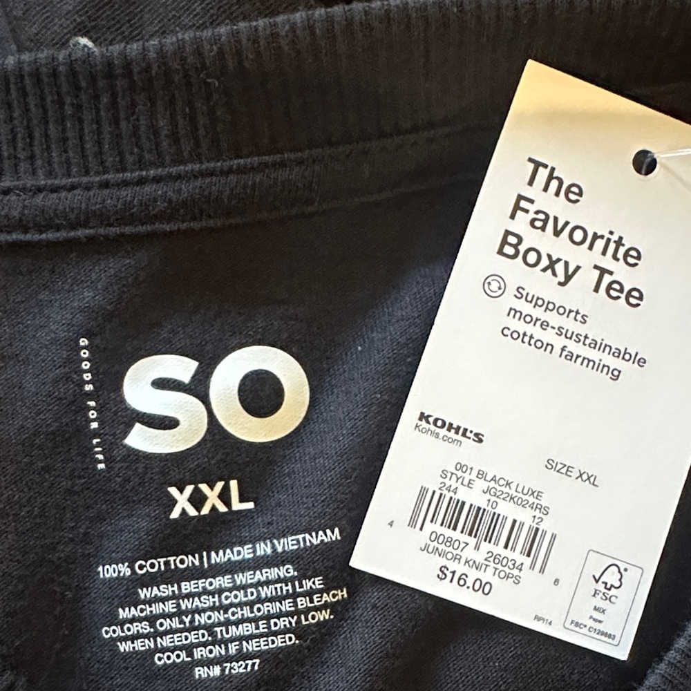 SO Oversized Black Short-Sleeve Tee - Picture 6 of 6